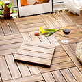 Pine Floor Tile Water Resistant Click-Lock Traditional Wood Floor for Living Room