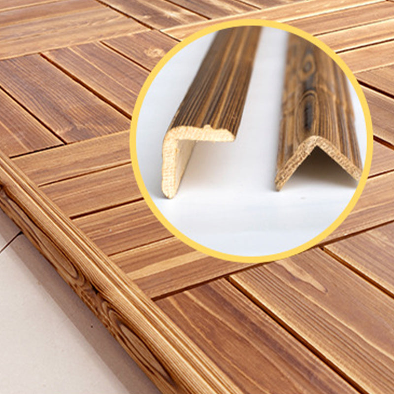 Pine Floor Tile Water Resistant Click-Lock Traditional Wood Floor for Living Room