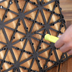 Pine Floor Tile Water Resistant Click-Lock Traditional Wood Floor for Living Room