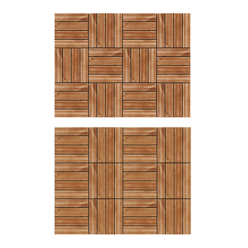 Pine Floor Tile Water Resistant Click-Lock Traditional Wood Floor for Living Room