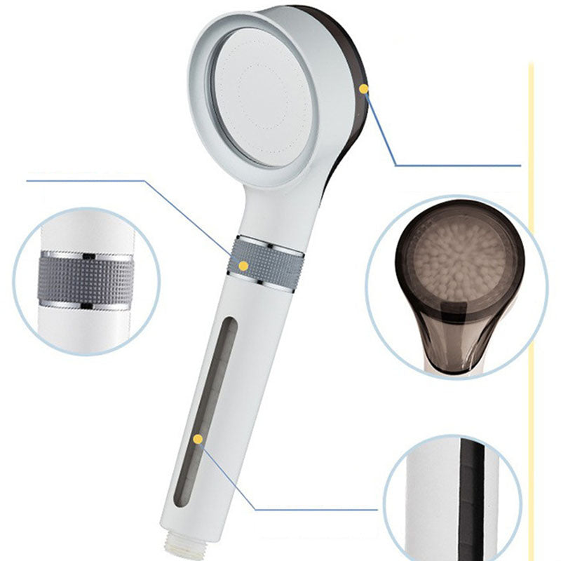Modern Plastic Showerhead Water Filtration Round Hand Shower
