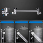 Modern shower combination spray 5 setting patterns handheld shower head with large shower head