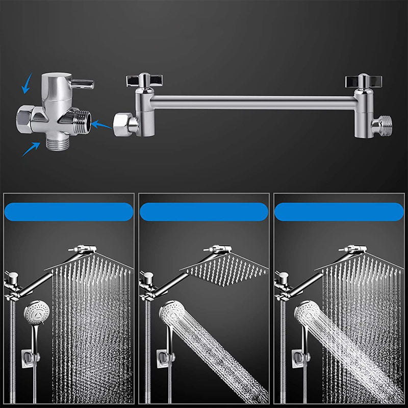 Modern shower combination spray 5 setting patterns handheld shower head with large shower head