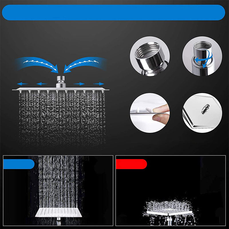 Modern shower combination spray 5 setting patterns handheld shower head with large shower head