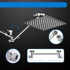 Modern shower combination spray 5 setting patterns handheld shower head with large shower head