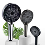 3 Sprays Shower Head Wall Mount Adjustable Spray Pattern Handheld Shower