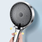 3 Sprays Shower Head Wall Mount Adjustable Spray Pattern Handheld Shower