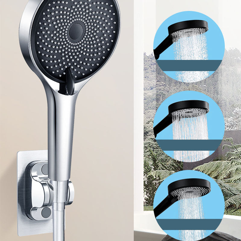 3 Sprays Shower Head Wall Mount Adjustable Spray Pattern Handheld Shower