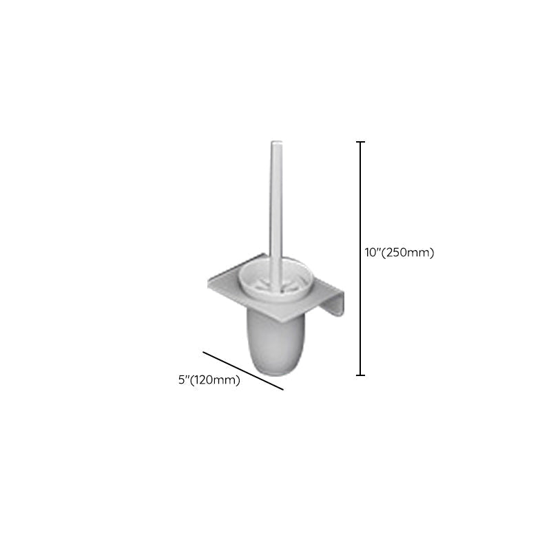 White contemporary bathroom accessory set stainless steel aluminum bathroom set