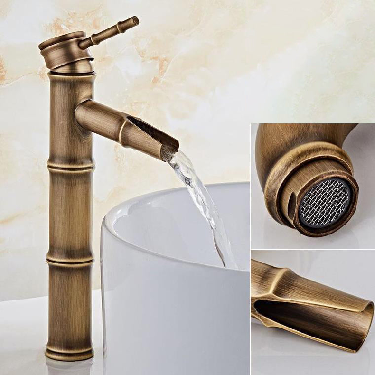 Brass Country Basin Tap Single Hole Sink Faucet for Bathroom