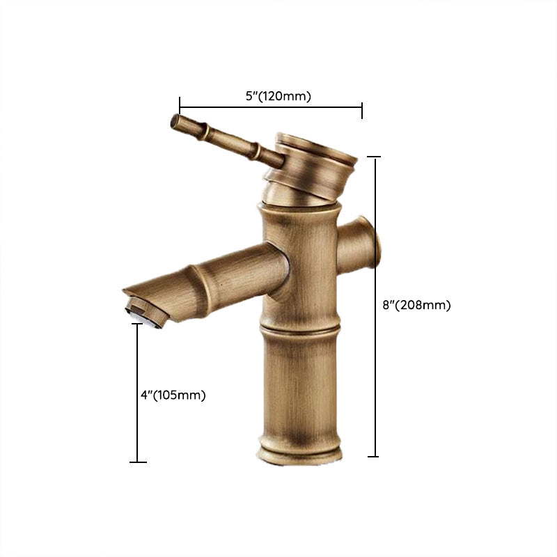 Brass Country Basin Tap Single Hole Sink Faucet for Bathroom