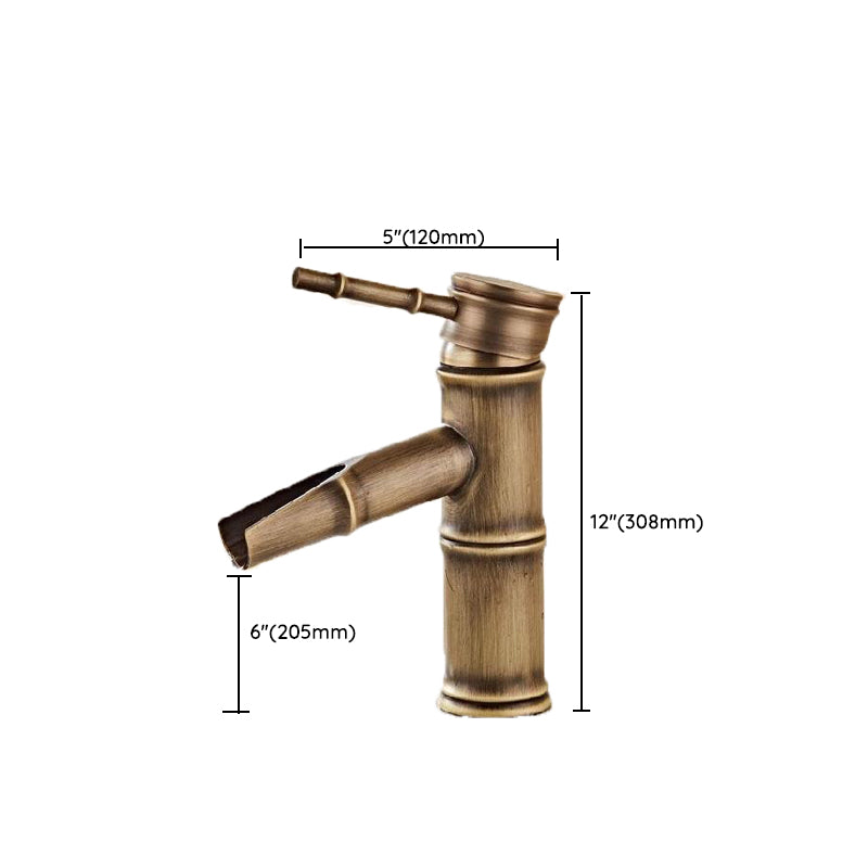 Brass Country Basin Tap Single Hole Sink Faucet for Bathroom