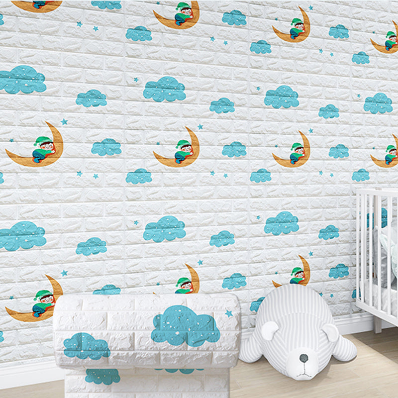 Modern Cartoon Wall Covering Peel and Stick Wall Ceiling for Bedroom