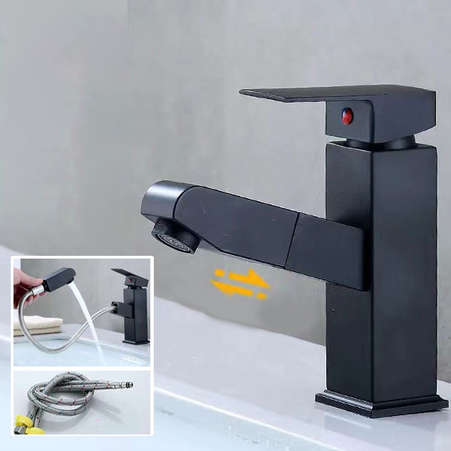 Lever handle faucet Contemporary pull-out faucet for the bathroom