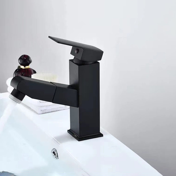 Lever handle faucet Contemporary pull-out faucet for the bathroom