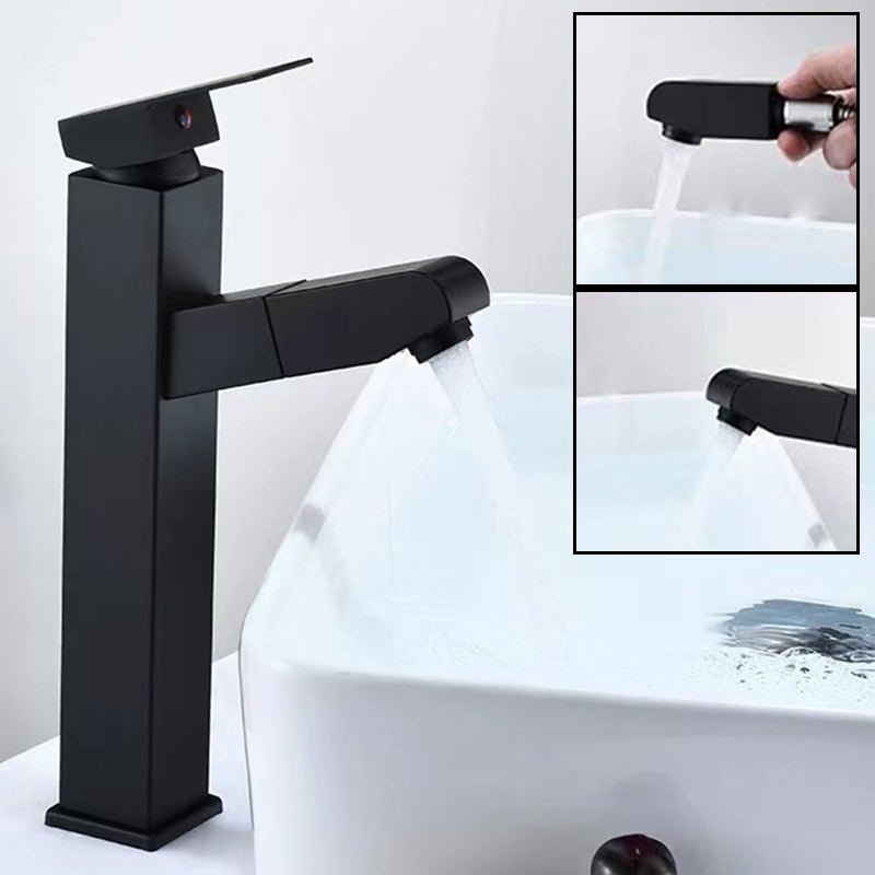 Lever handle faucet Contemporary pull-out faucet for the bathroom