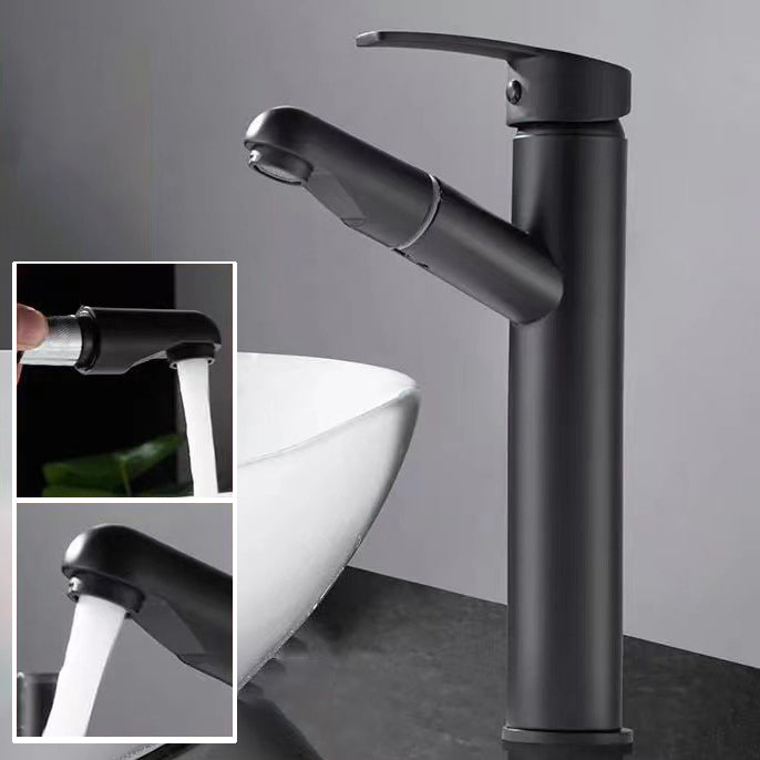 Lever handle faucet Contemporary pull-out faucet for the bathroom
