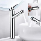 Lever handle faucet Contemporary pull-out faucet for the bathroom