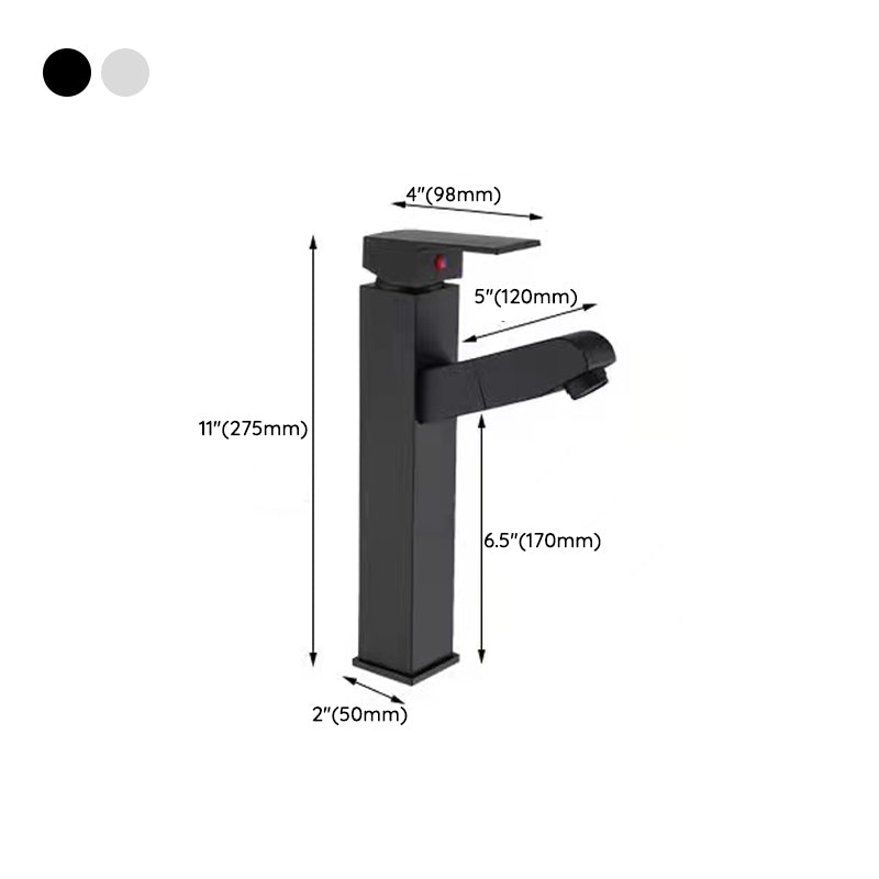 Lever handle faucet Contemporary pull-out faucet for the bathroom