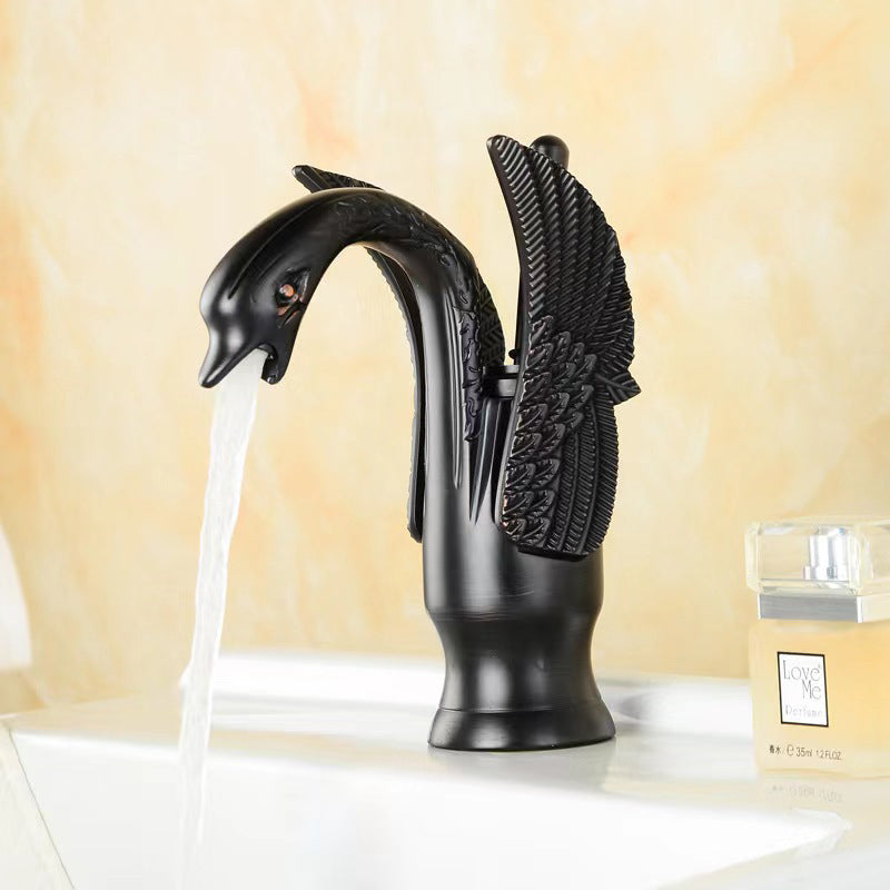Full brass bathroom sink faucet hot and cold water single handle sink faucet