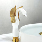 Full brass bathroom sink faucet hot and cold water single lever sink faucet