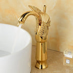 Full brass bathroom sink faucet hot and cold water single handle sink faucet
