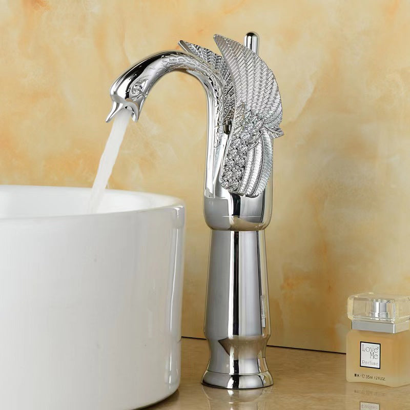 Full brass bathroom sink faucet hot and cold water single handle sink faucet