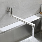 Kitchen faucet pot filling valve single handle swivel stainless steel kitchen faucet