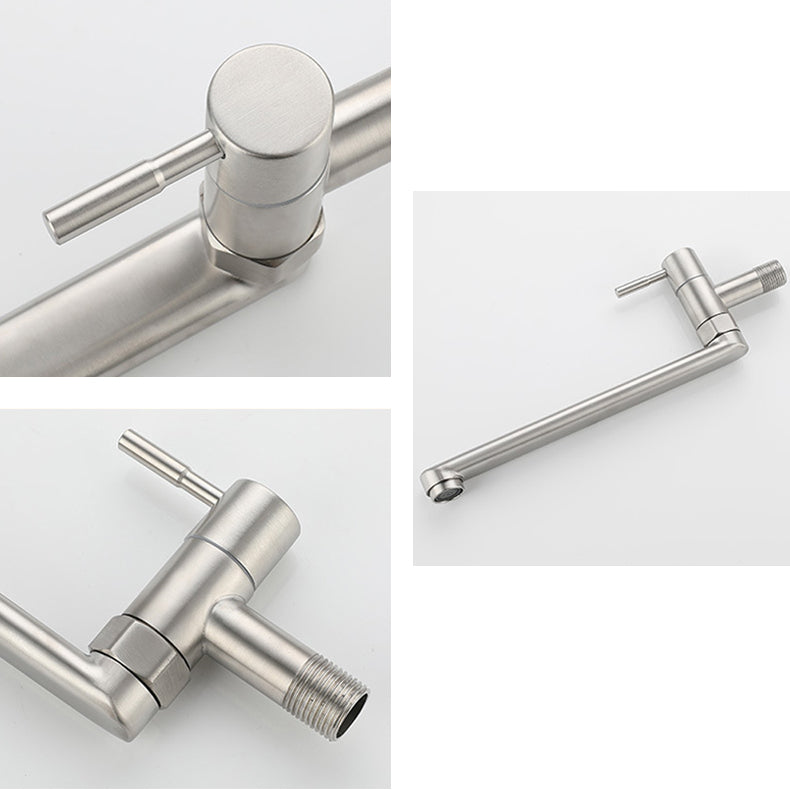 Kitchen faucet pot filling valve single handle swivel stainless steel kitchen faucet