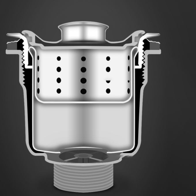 Round Stainless Steel Sink Built-in Sink with Basket Strainer