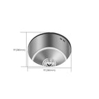 Round Stainless Steel Sink Built-in Sink with Basket Strainer