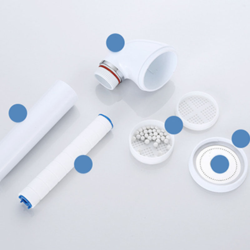 White round shower head plastic supercharged hand shower