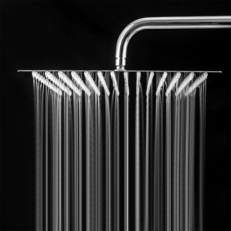 Showerhead Square Wall Mounted Rain Spray Stainless Steel Showerhead