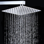 Showerhead Square Wall Mounted Rain Spray Stainless Steel Showerhead