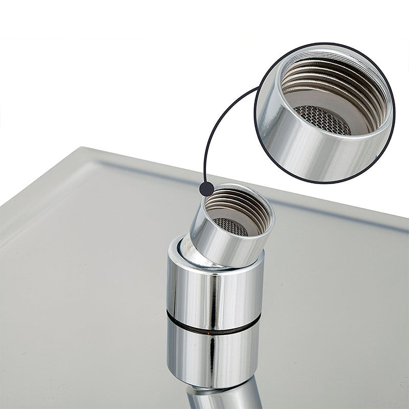 Showerhead Square Wall Mounted Rain Spray Stainless Steel Showerhead