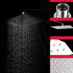 Showerhead Square Wall Mounted Rain Spray Stainless Steel Showerhead
