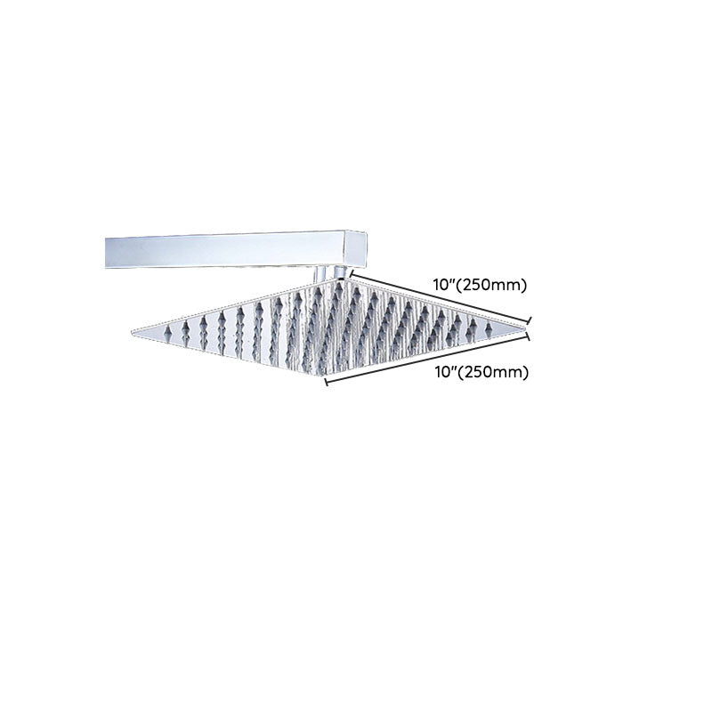 Showerhead Square Wall Mounted Rain Spray Stainless Steel Showerhead
