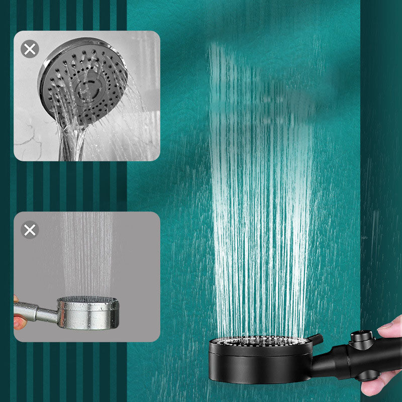 5 setting patterns shower head plastic round handheld shower head