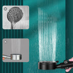 5 setting patterns shower head plastic round handheld shower head