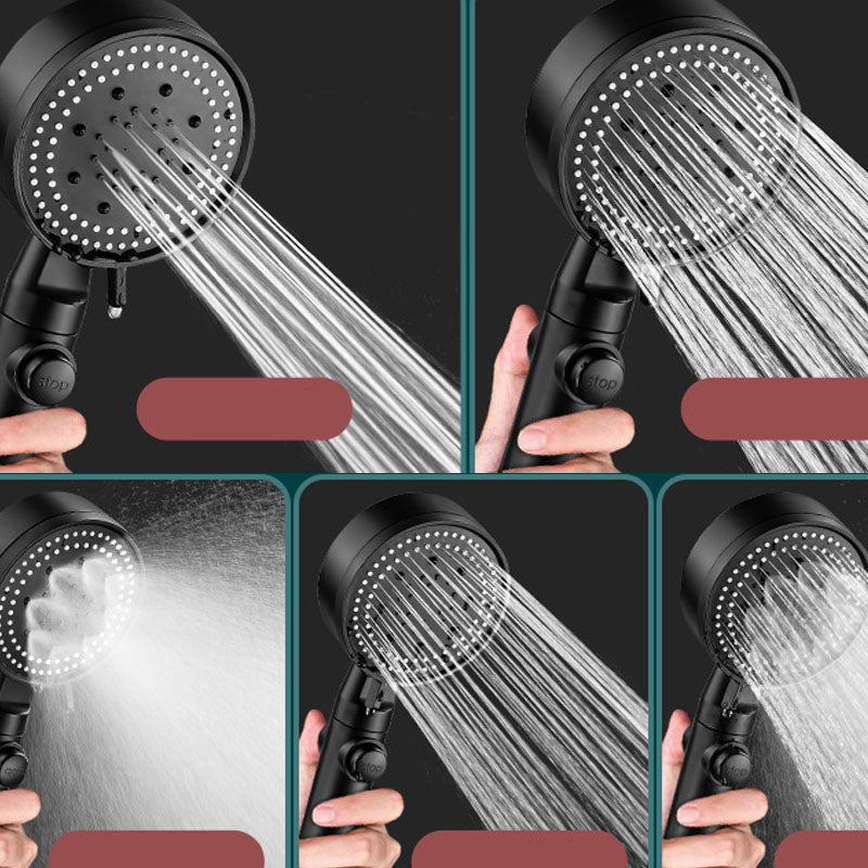 5 setting patterns shower head plastic round handheld shower head
