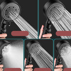 5 setting patterns shower head plastic round handheld shower head