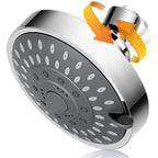 Modern Shower Head Self-Cleaning Standard Round Shower Heads in Silver
