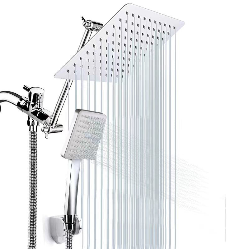Classic Dual Shower Head Water-efficient Square Metal Dual Shower Head
