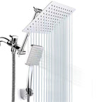 Classic Dual Shower Head Water-efficient Square Metal Dual Shower Head
