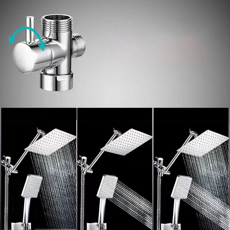 Classic Dual Shower Head Water-efficient Square Metal Dual Shower Head