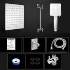 Classic Dual Shower Head Water-efficient Square Metal Dual Shower Head