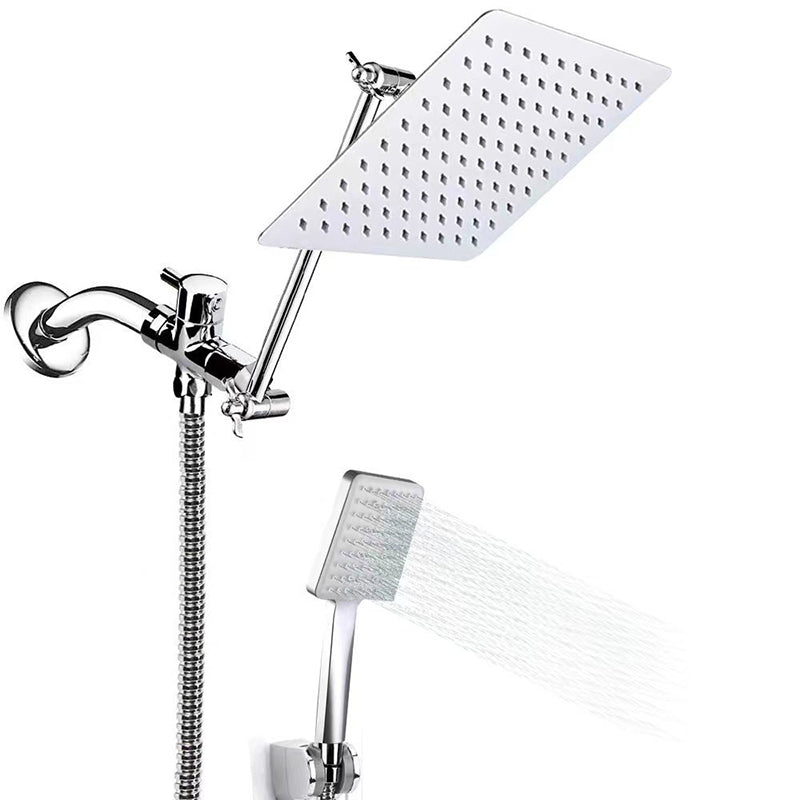 Classic Dual Shower Head Water-efficient Square Metal Dual Shower Head
