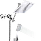 Classic Dual Shower Head Water-efficient Square Metal Dual Shower Head