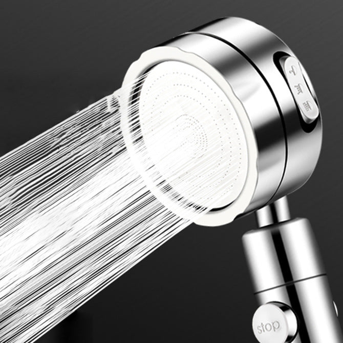 Adjustable Water Flow Showerhead Solid Color 3 Settings Round Handheld Shower