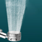 Adjustable Water Flow Showerhead Solid Color 3 Settings Round Handheld Shower
